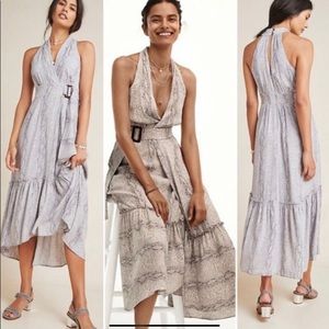 Anthropologie Gray Marfa Midi Dress
